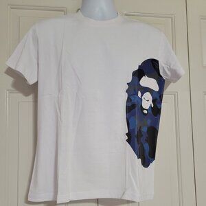 A Bathing Ape 100 % Authentic Line 1st Camo Side Big Ape Head Tee White Size S
